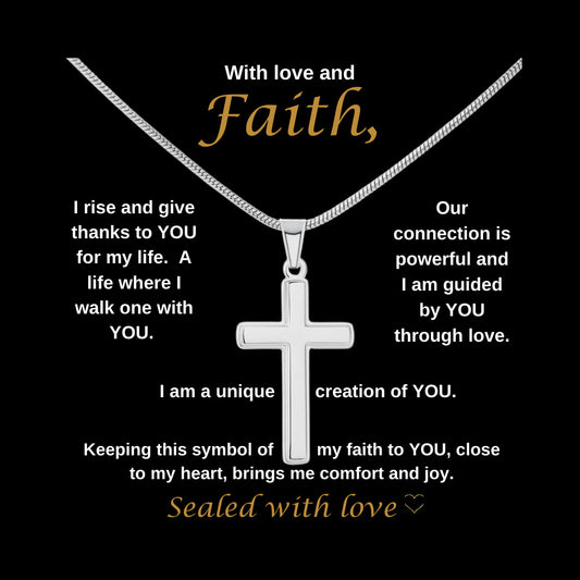 Cross Necklace for Men | Love and Faith Gift for Him | SS | 18-22 in